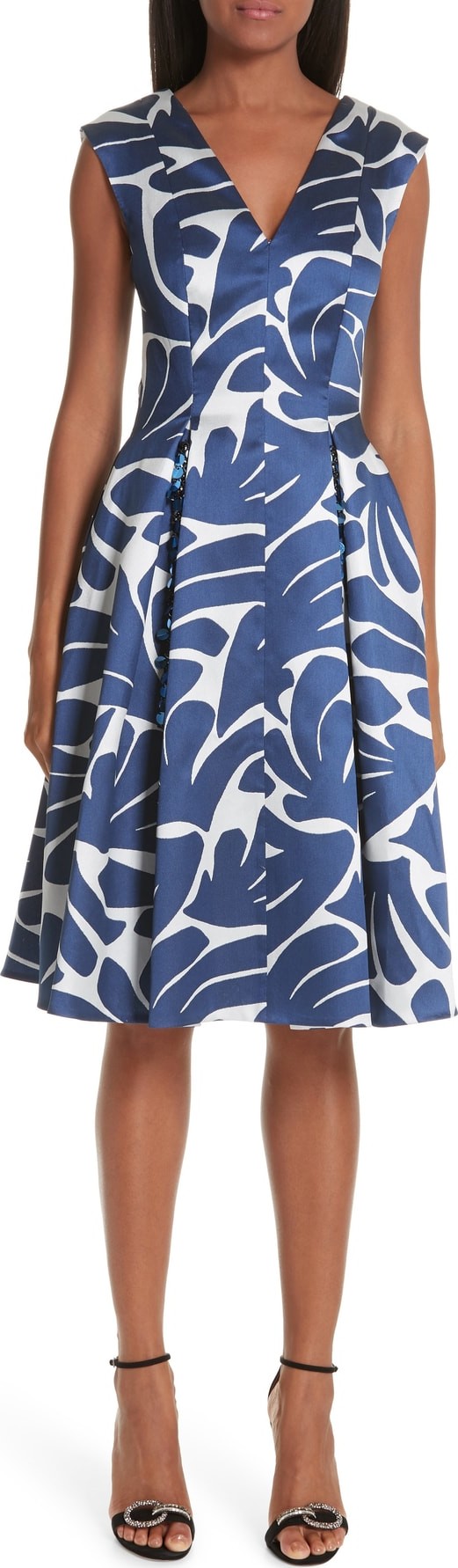 Talbot Runhof Print Cocktail Dress