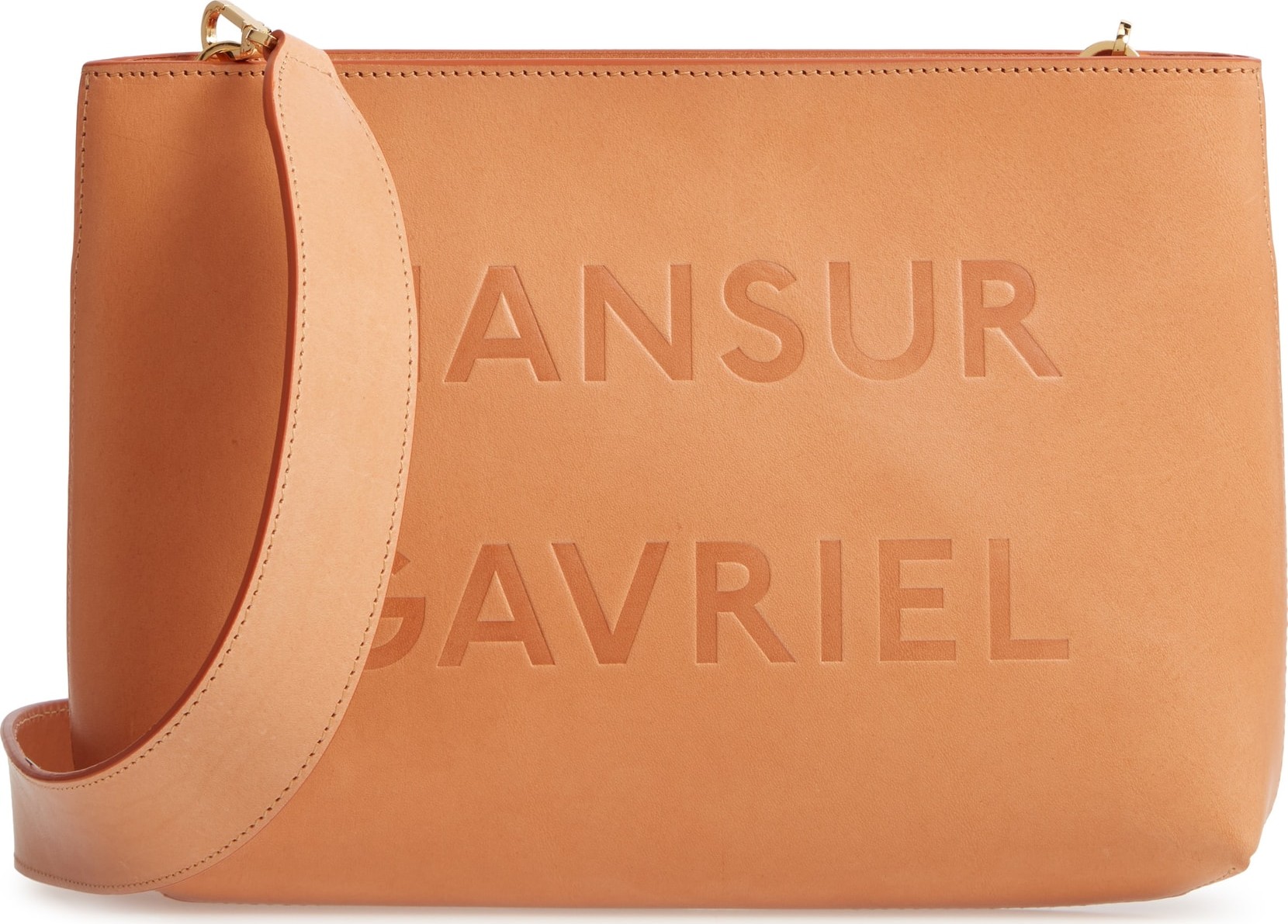 Mansur Gavriel Logo Leather Crossbody Bag
