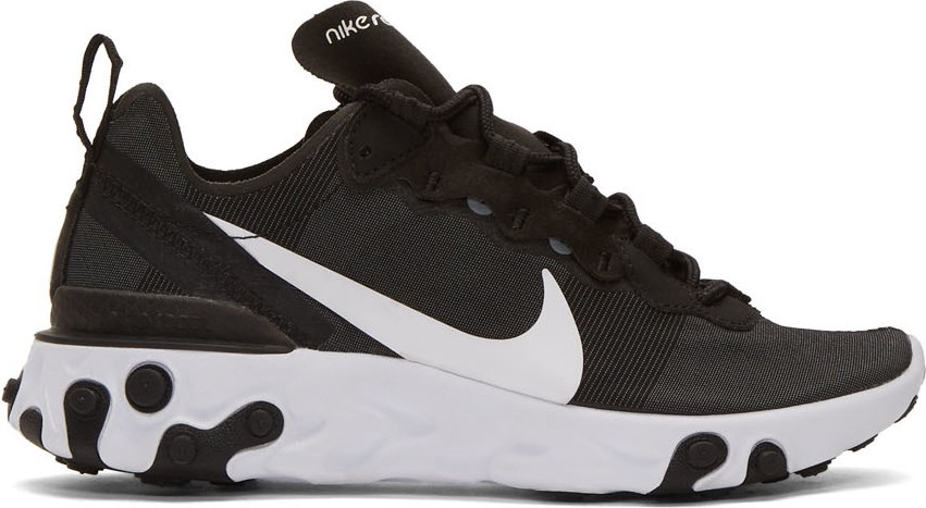 Nike Black React Element 55 Sneakers