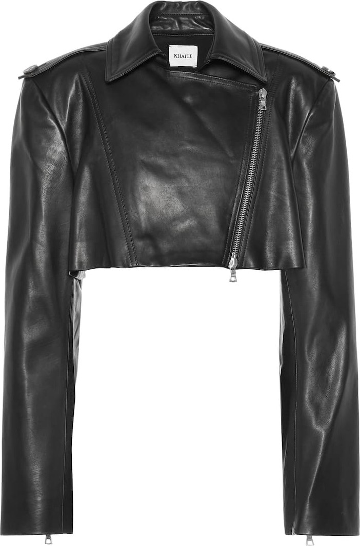 Khaite Eduarda leather moto jacket