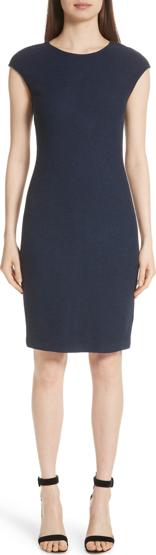St. John Ana Bouclé Knit Sheath Dress