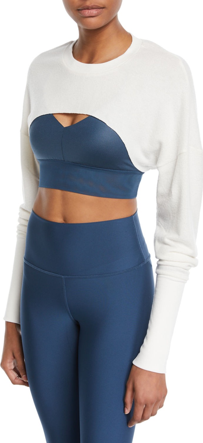 Alo Yoga Extreme Long-Sleeve Cropped Active Top