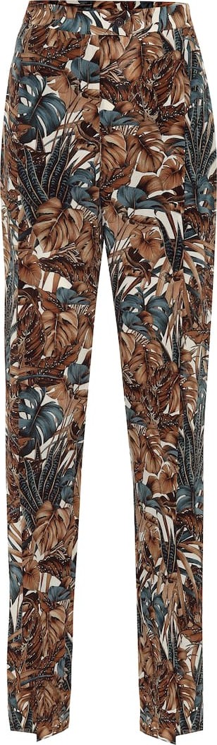 Salvatore Ferragamo Printed silk chiffon pants