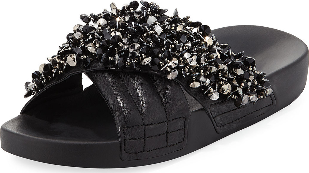 Tory Burch Logan Embellished Pool Sandal