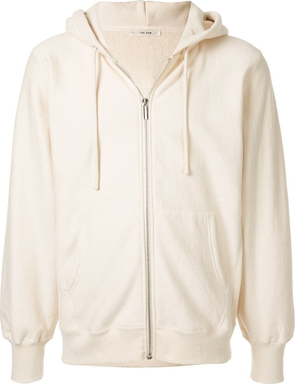 THE ROW Cream zipped hoodie