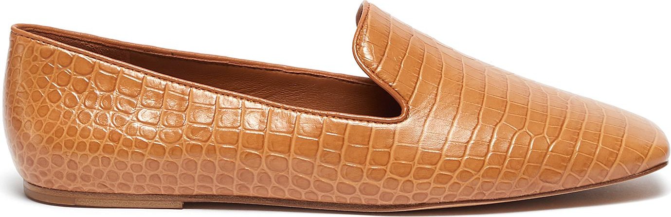 Vince Clark' croc embossedleather square toe loafers