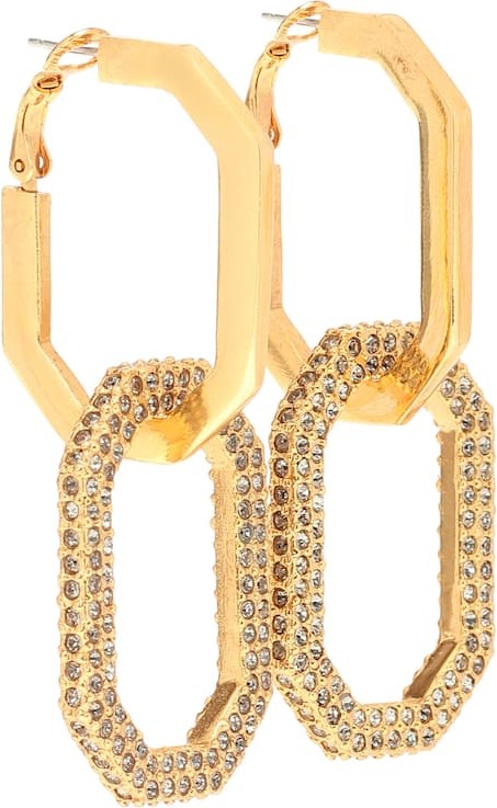 Oscar De La Renta Embellished link earrings