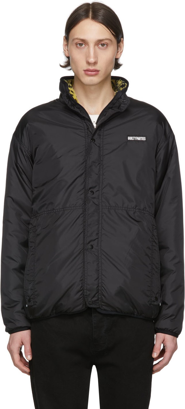 Wacko Maria Reversible Black Boa Fleece Jacket