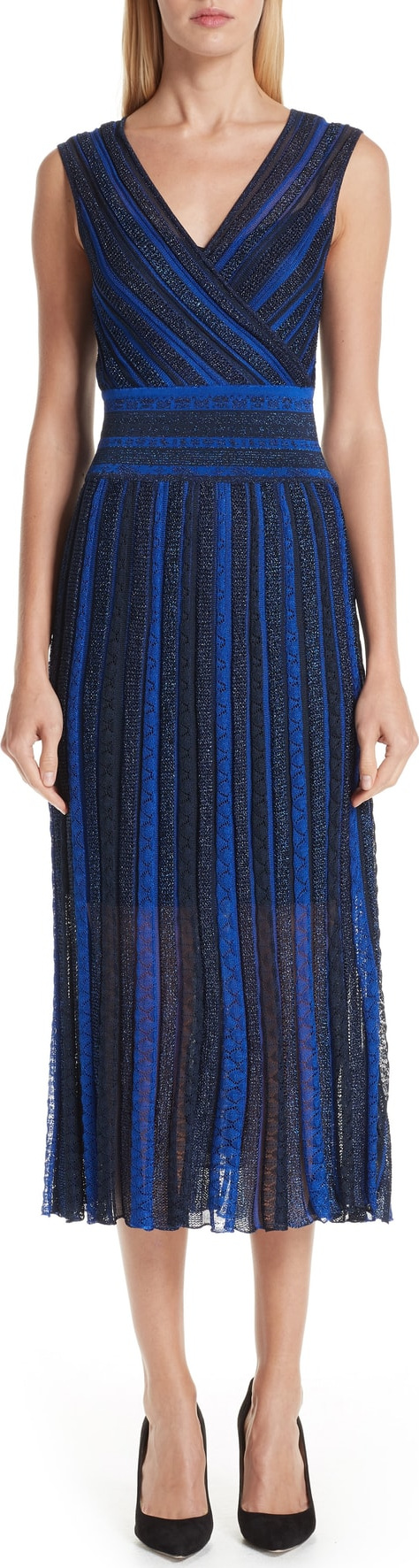 Missoni Metallic Stripe Midi Dress