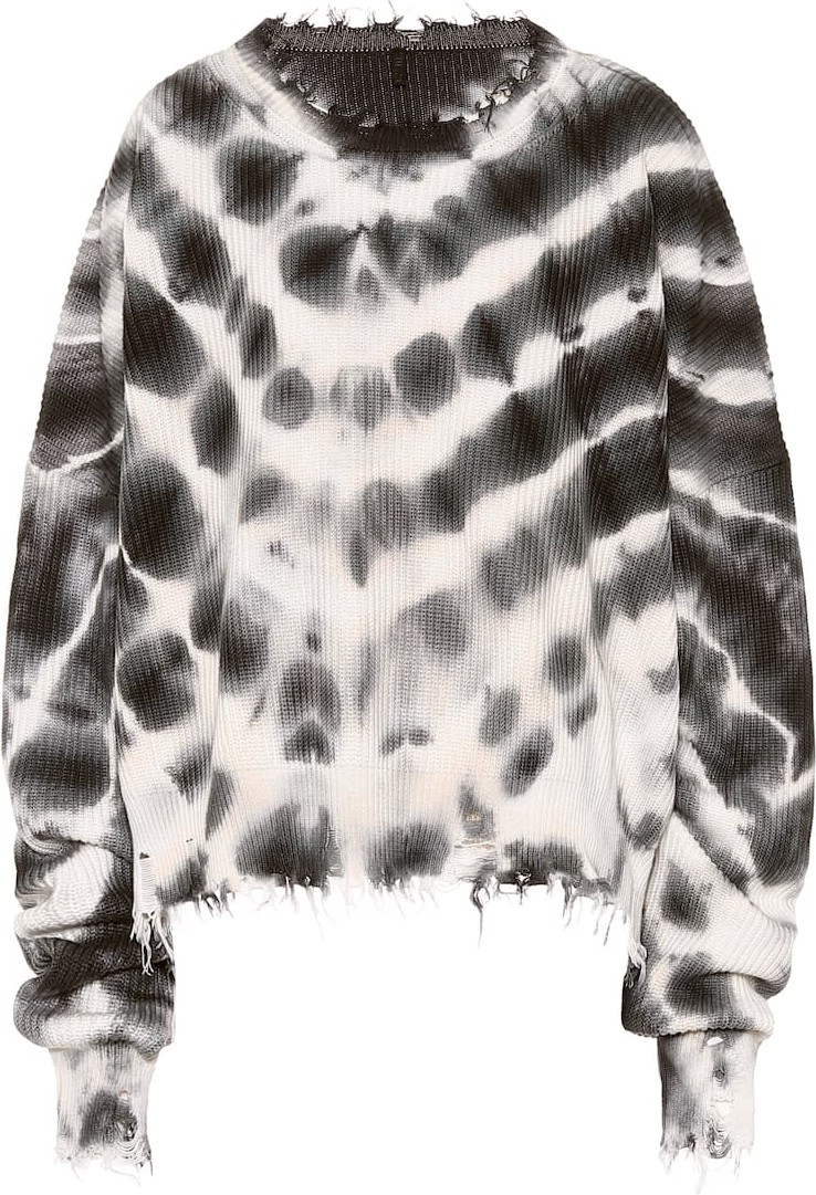 Unravel Tie-dye cotton and cashmere sweater