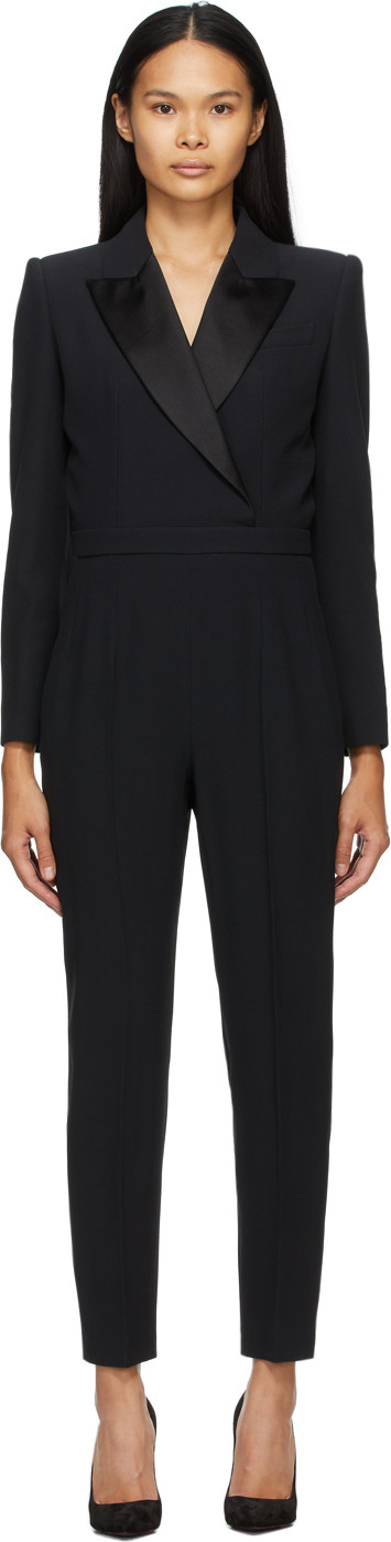 Alexander McQueen - Black Tuxedo Tailored Jumpsuit