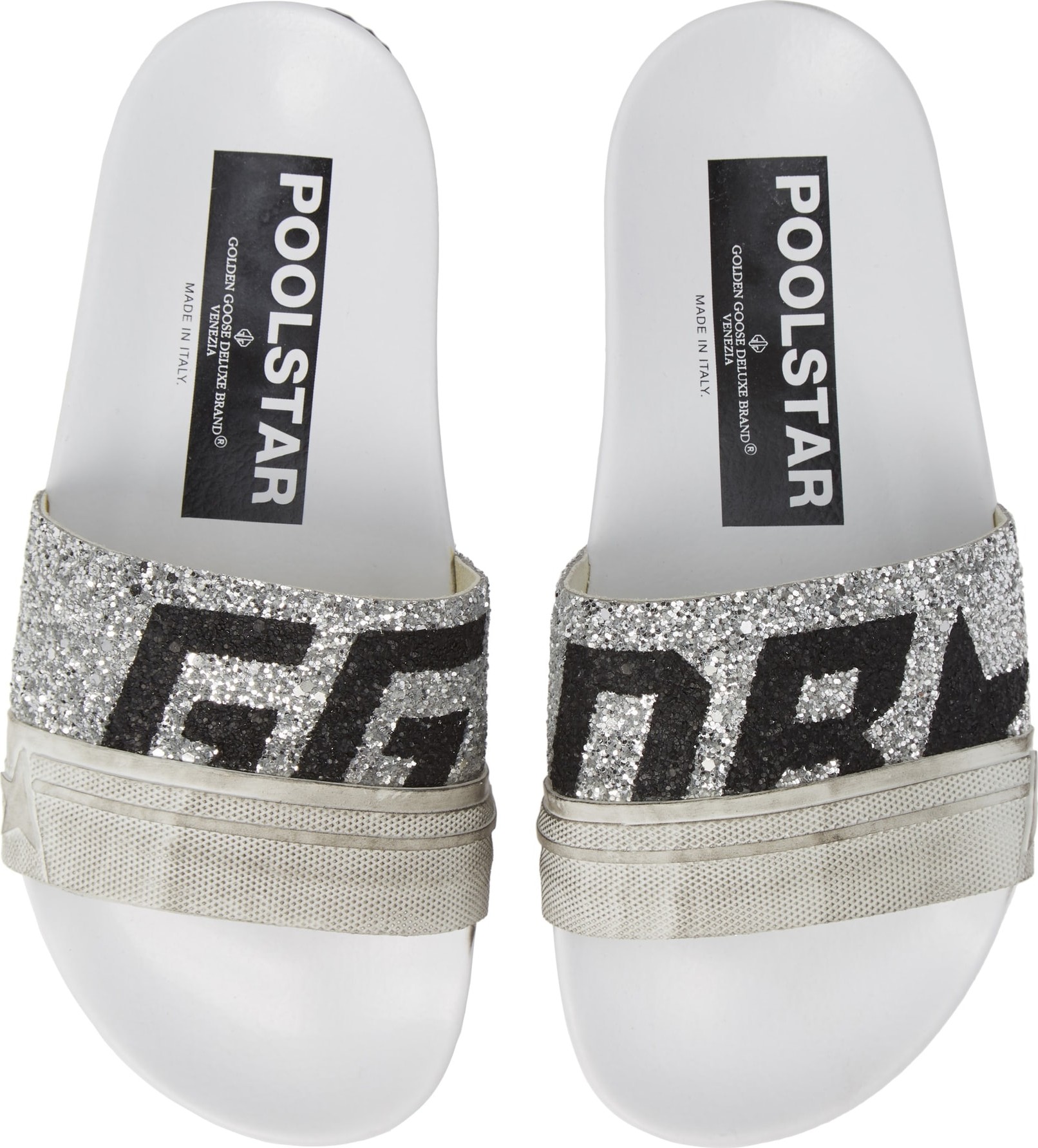 Golden Goose Deluxe Brand Glitter Poolstar Sport Slide