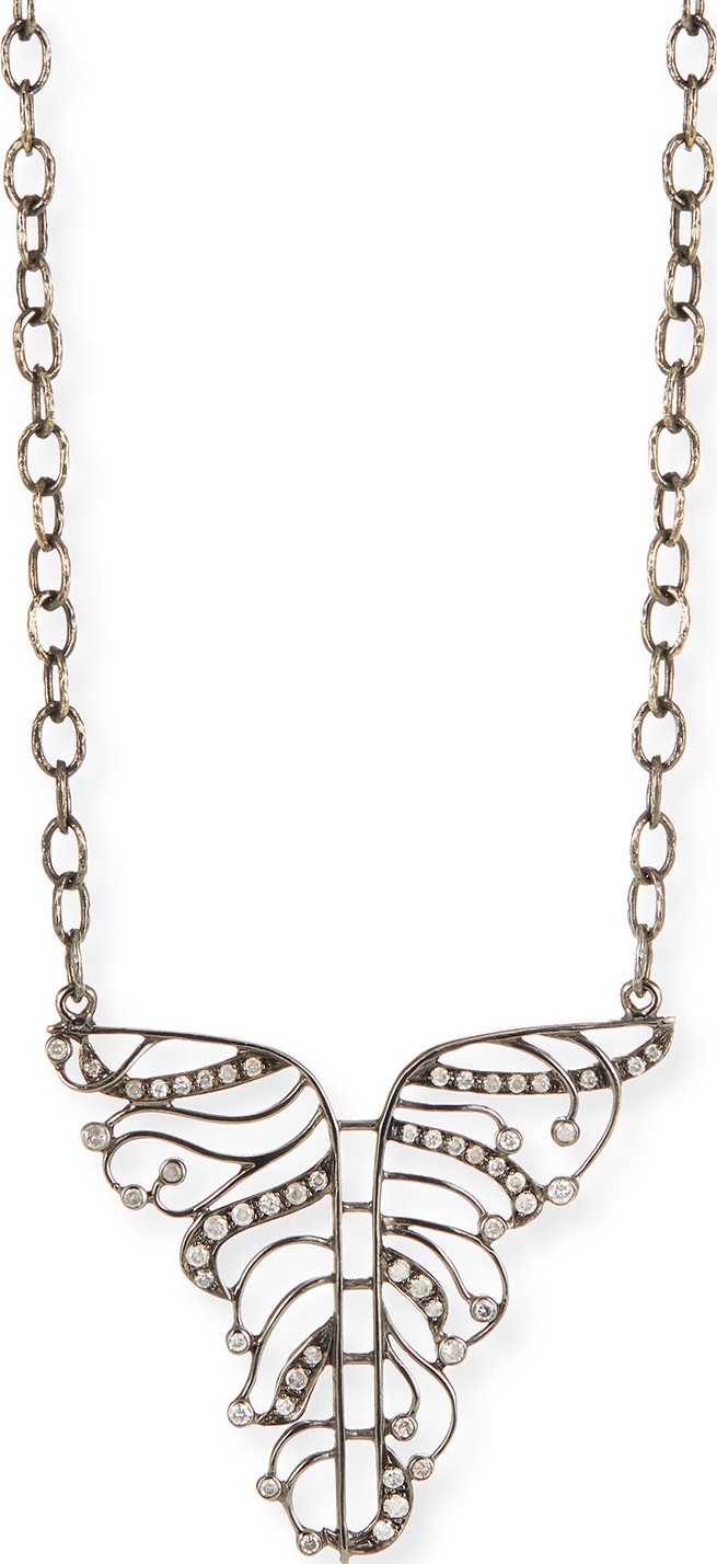 Loree Rodkin 18k White Gold Diamond Phoenix Necklace