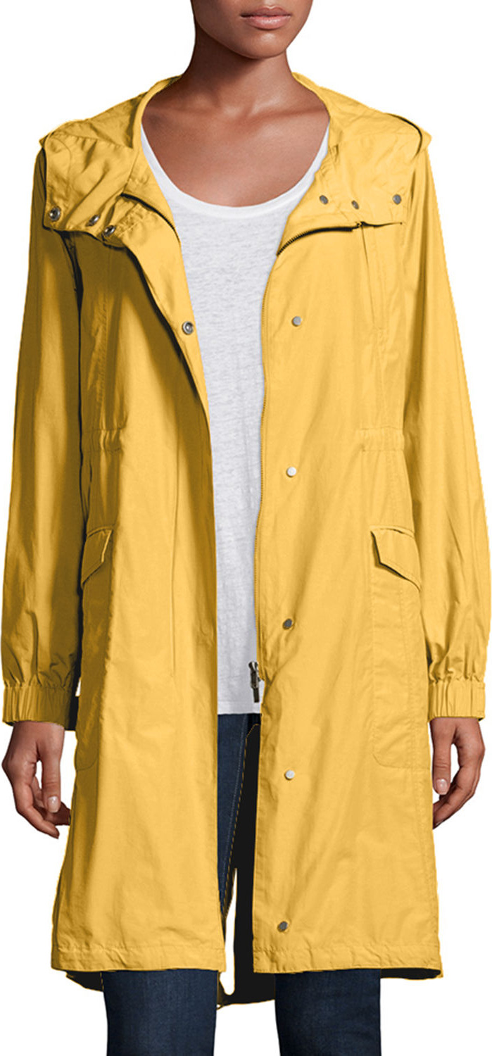 Eileen Fisher Hooded Long Anorak Jacket