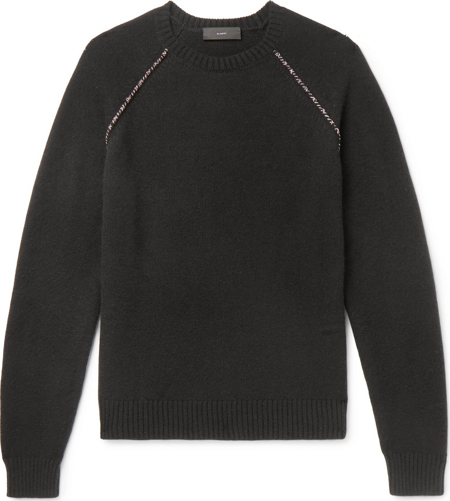 Alanui Slim-Fit Embroidered Cashmere Sweater