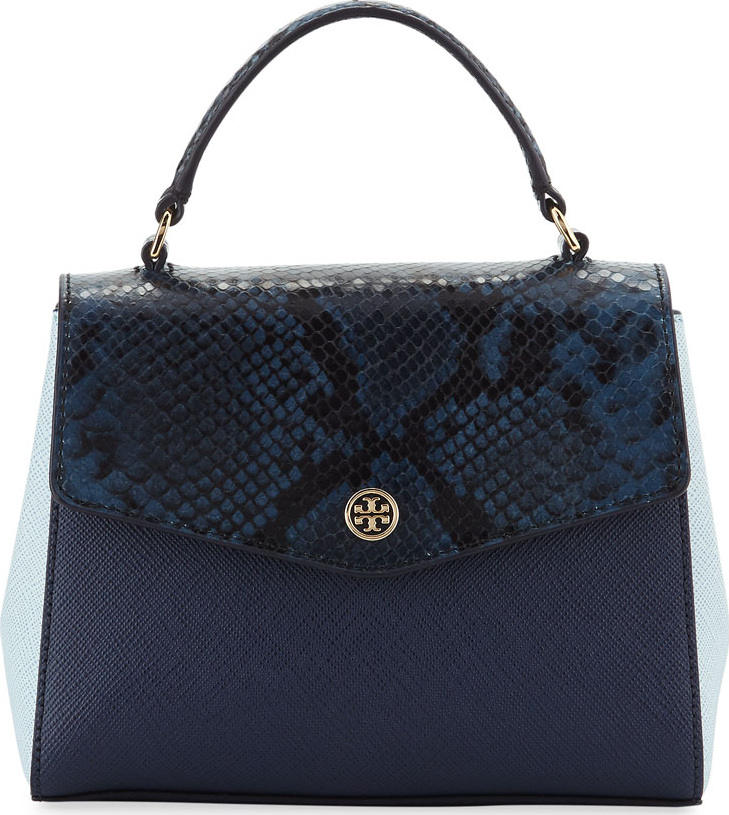 Tory Burch Robinson Colorblock Mixed Handbag