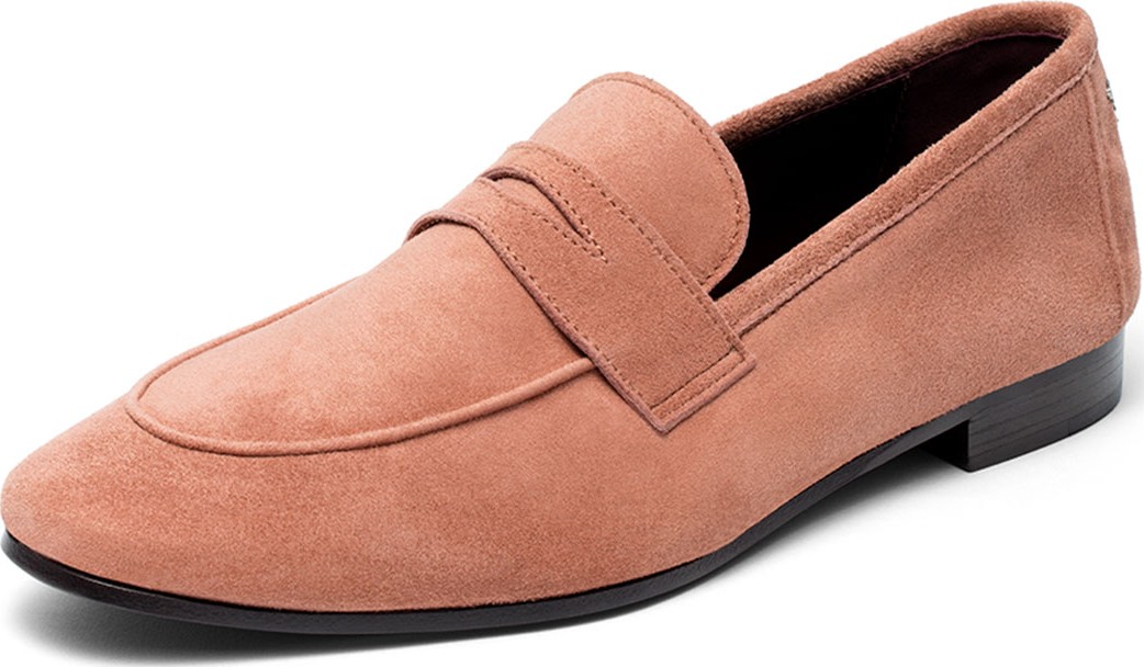 Bougeotte Poudre Suede Penny Loafers
