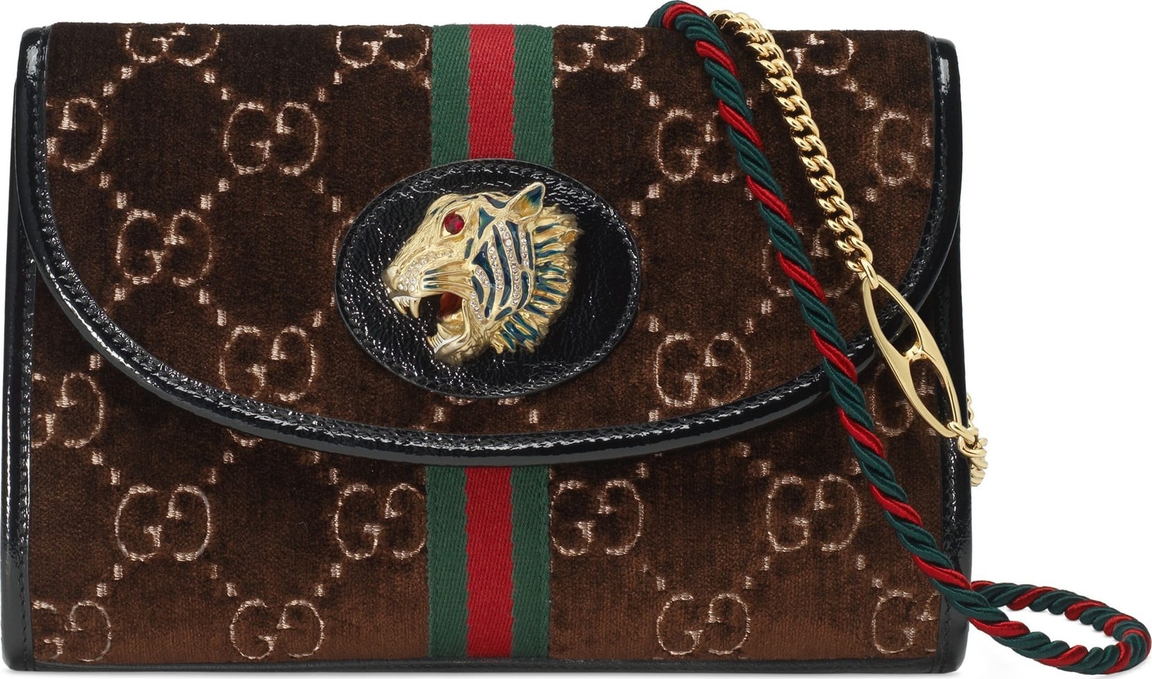 Gucci Small Linea Rajah Velvet GG Shoulder Bag
