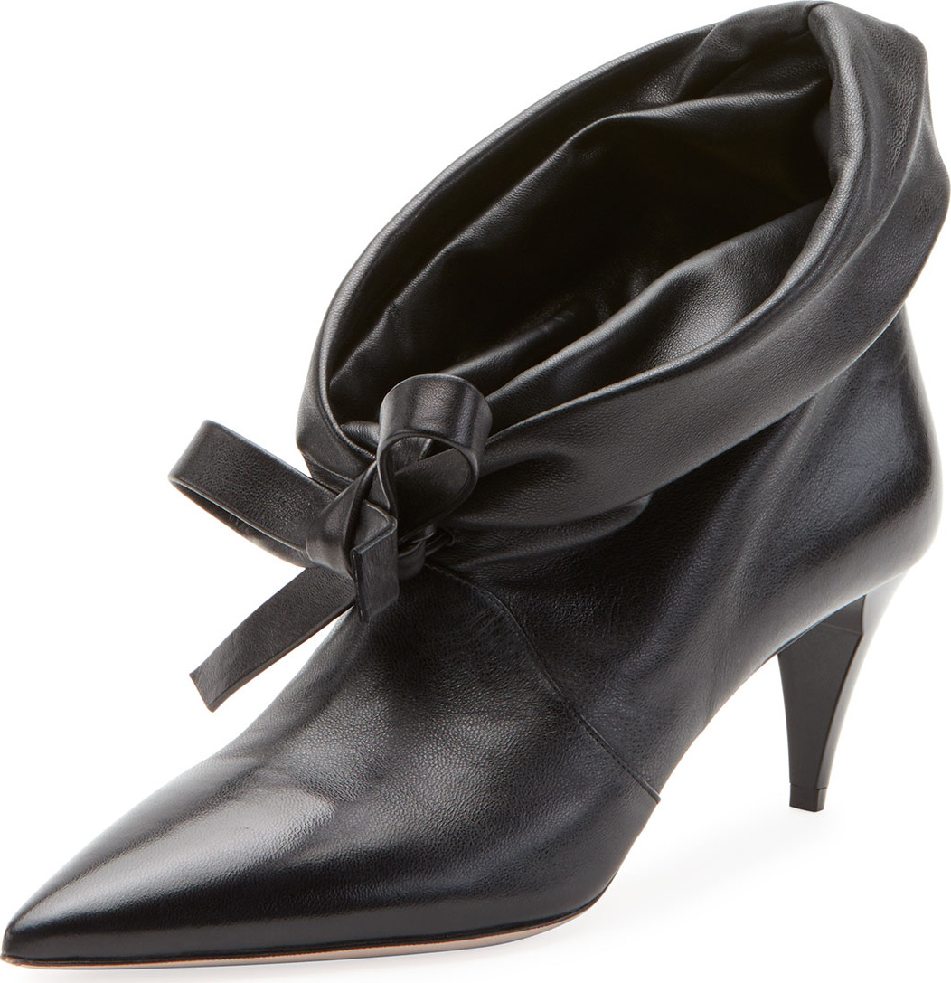 Miu Miu Fold-Down Leather Bootie