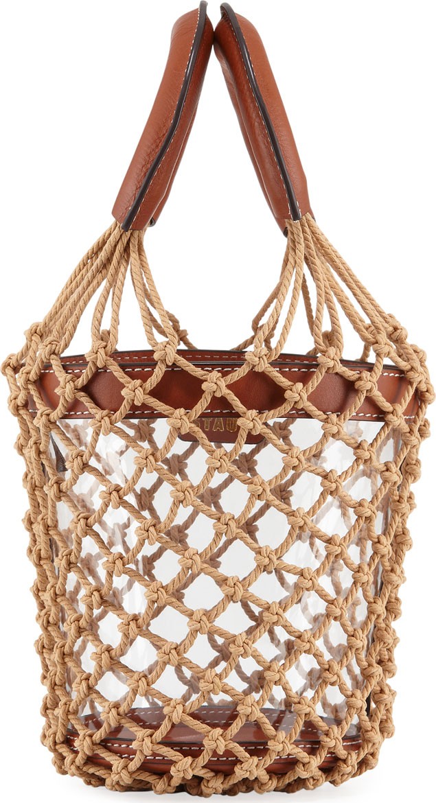 Staud Moreau Clear Net Bucket Bag