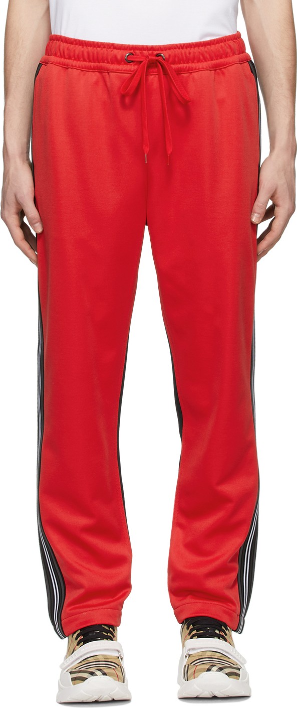Burberry London England Red & Black Enton Track Pants