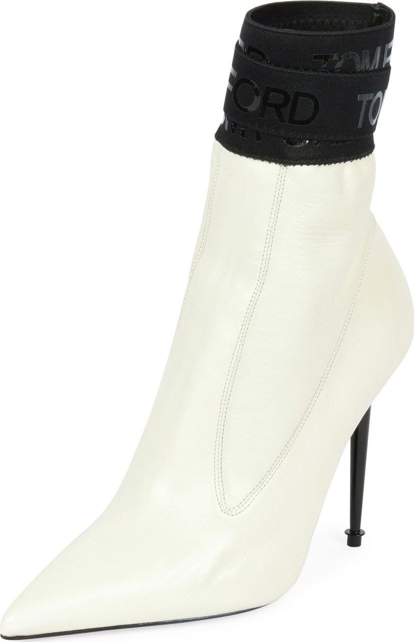 TOM FORD Smooth Bootie with TF Stretch-Trim