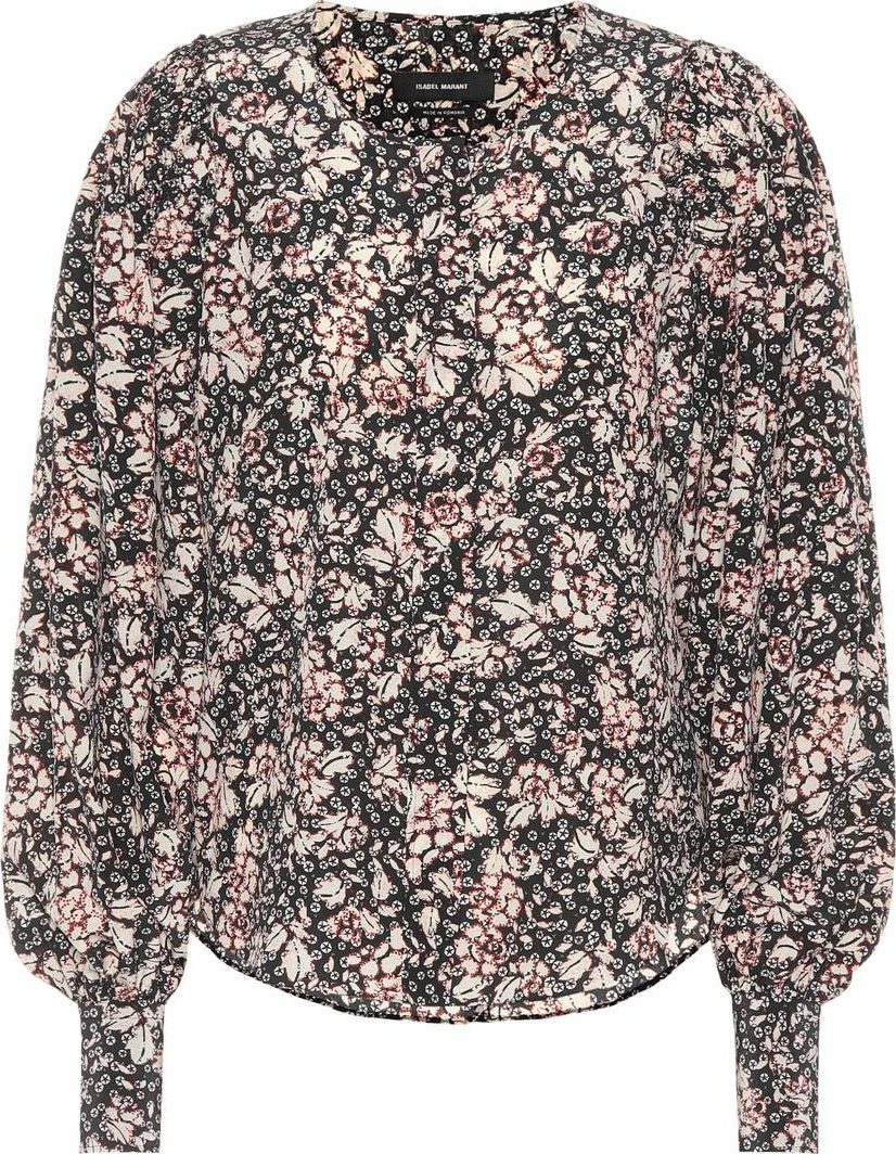 Isabel Marant Berny printed stretch-silk shirt