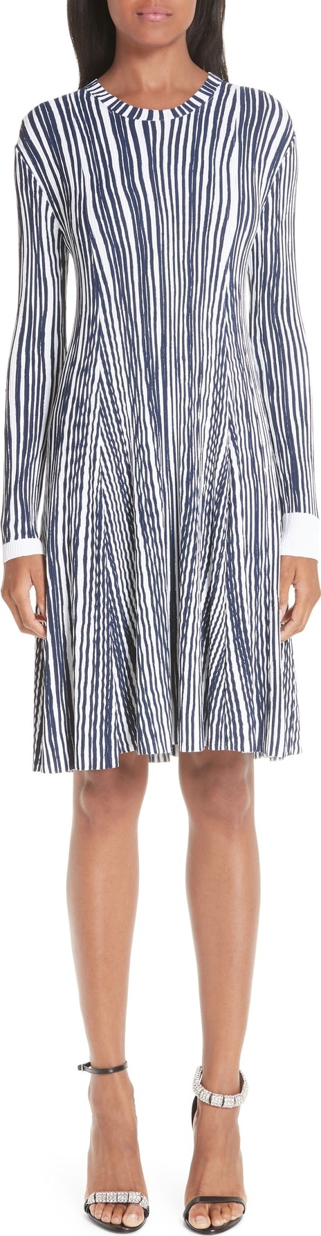Calvin Klein 205W39NYC Stripe Rib Knit Dress