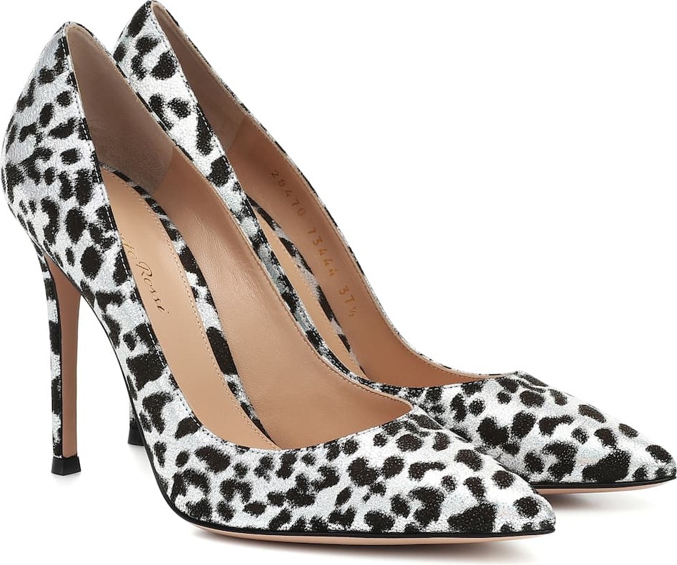 Gianvito Rossi Gianvito 105 printed suede pumps