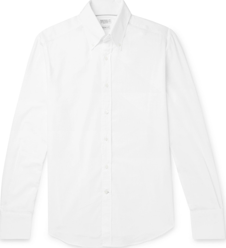 Brunello Cucinelli Slim-Fit Button-Down Collar Cotton Shirt