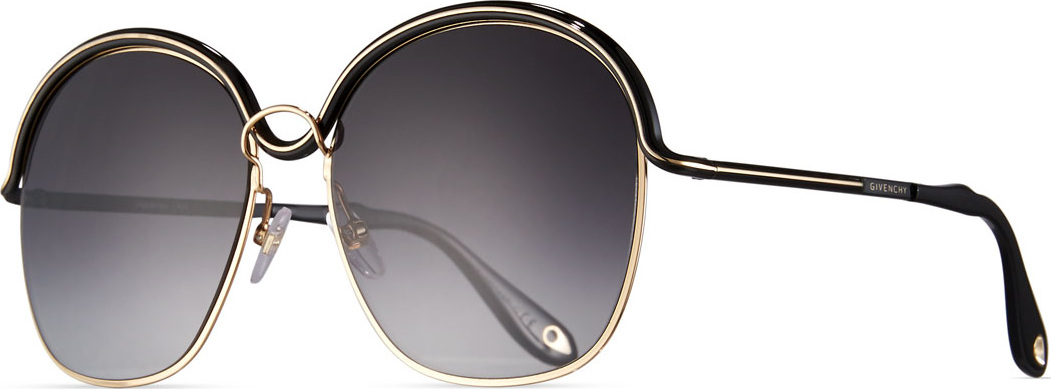 Givenchy Round Trimmed Metal Sunglasses