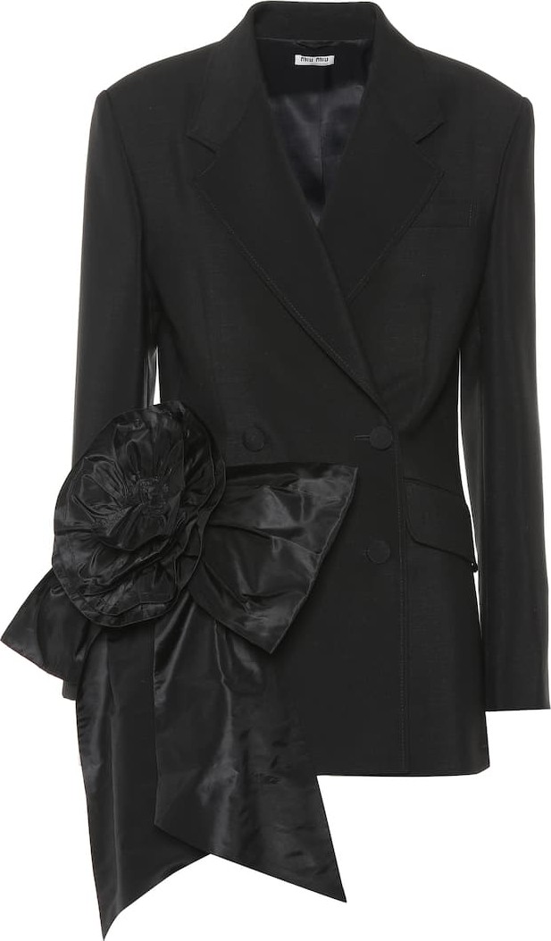 Miu Miu Embellished mohair and wool blazer