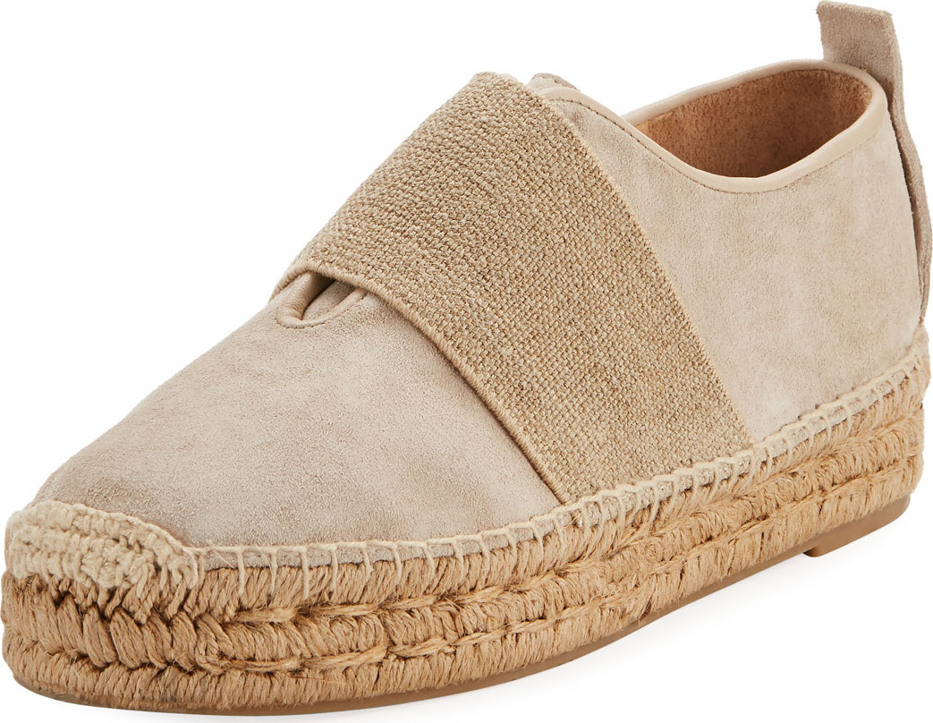 Rag & Bone Nina Suede Slip-On Espadrille, Smoke
