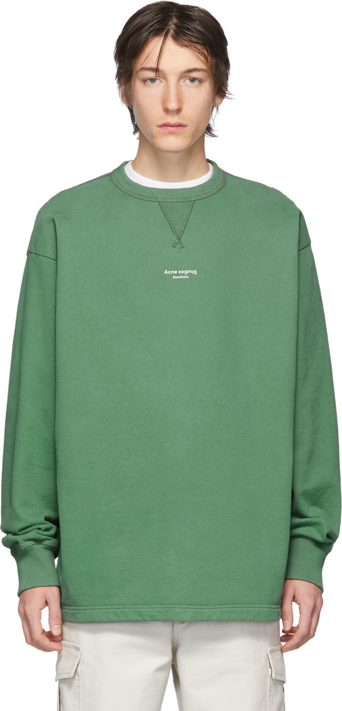 Acne Studios Green Finn Sweatshirt