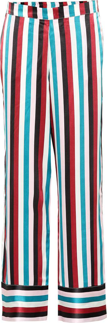 Asceno Striped silk pajama pants