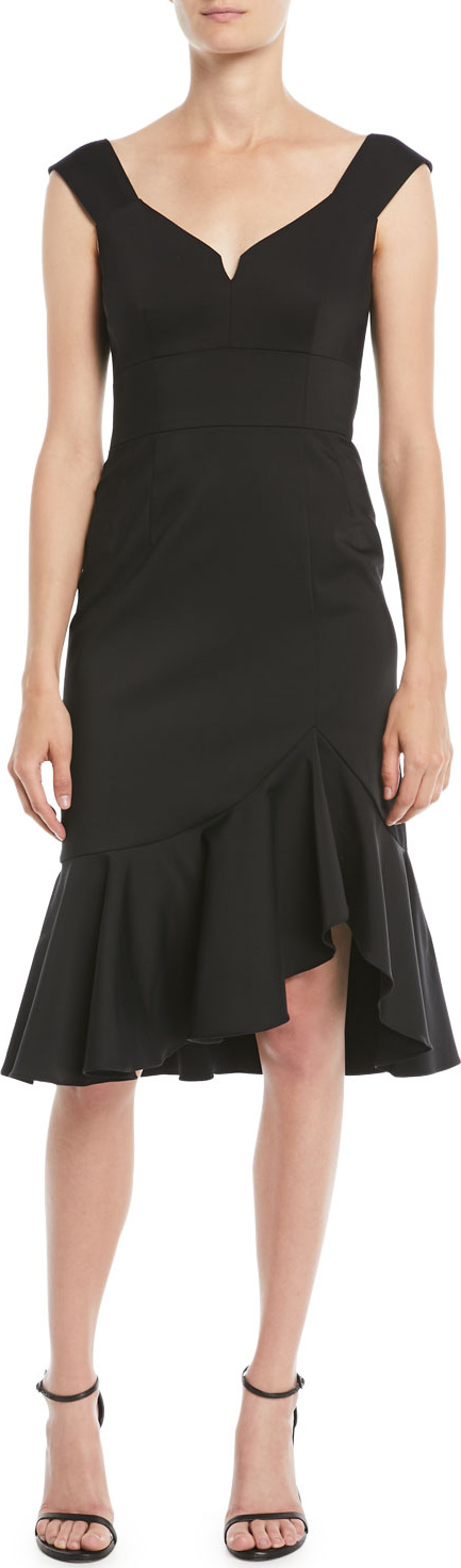 Nanette Lepore Escapade Dress w/ Asymmetric Hem