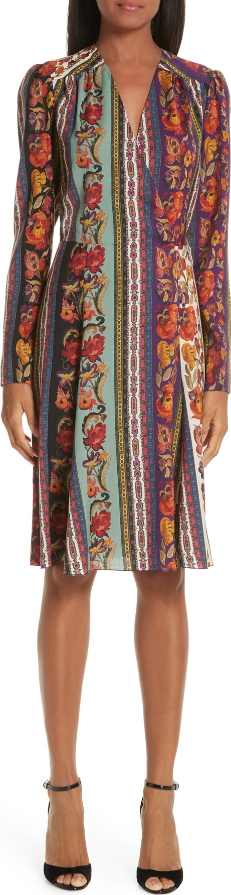 Etro Rocking Bloom Print Wool Dress
