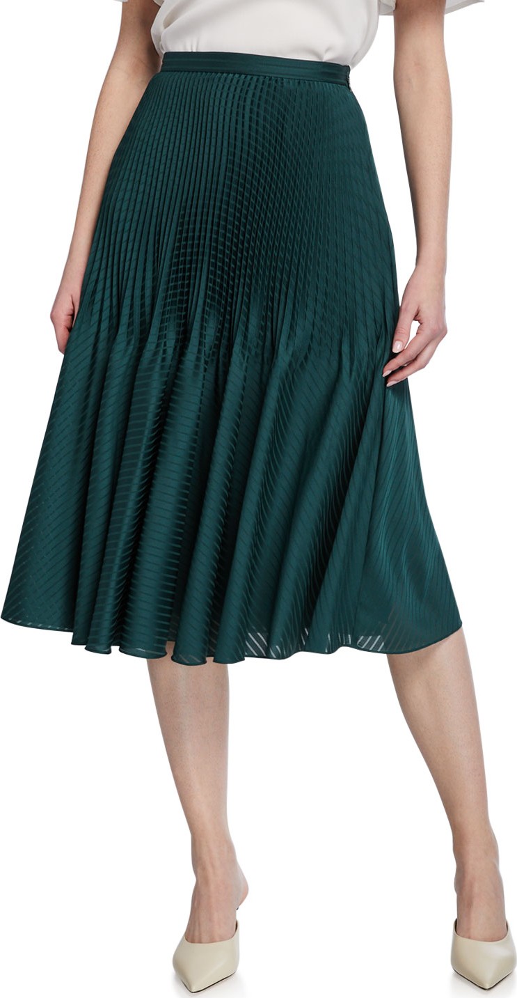 Club Monaco Yowshee Pleated Midi Skirt
