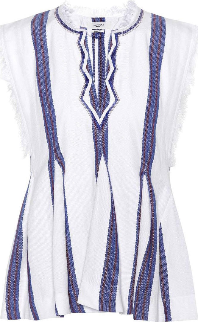 Isabel Marant Etoile Drappy striped cotton top