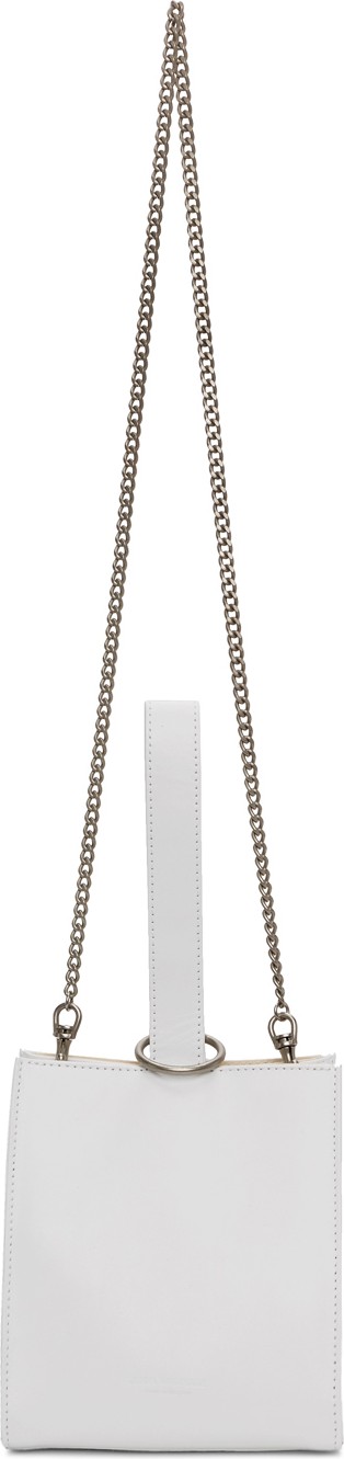 Junya Watanabe White Leather Steer Top Handle Bag