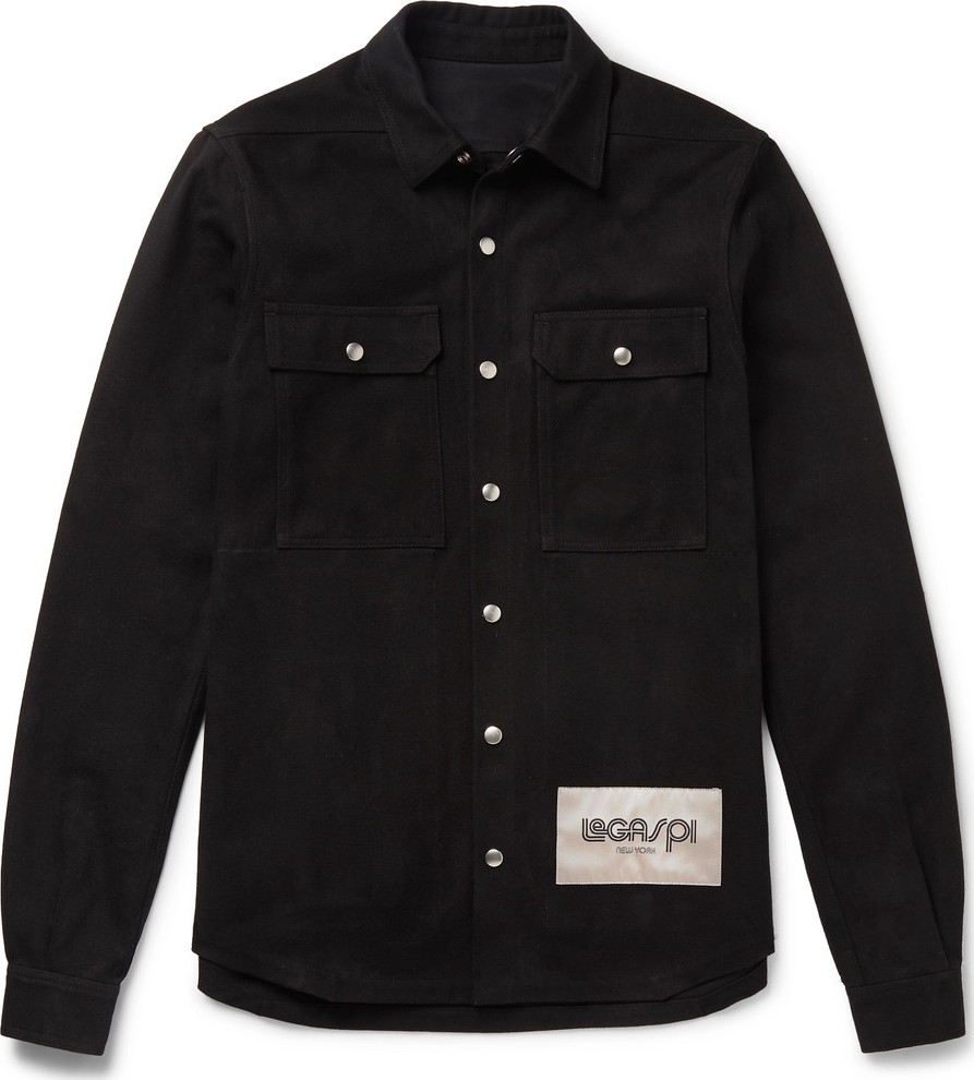 Rick Owens LeGaspi Brushed-Cotton Twill Overshirt