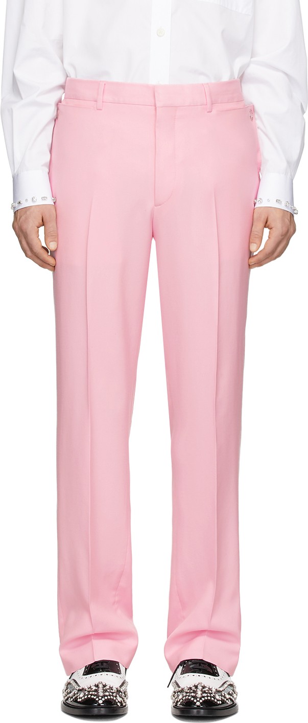 Burberry London England Pink Wool Trousers