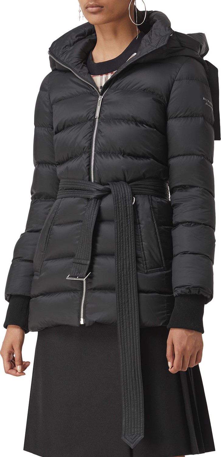 Burberry London England Limehouse Mid-Length Puffer Coat with Detachable Hood