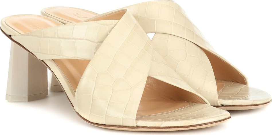 By Far Jaz croc-effect leather sandals