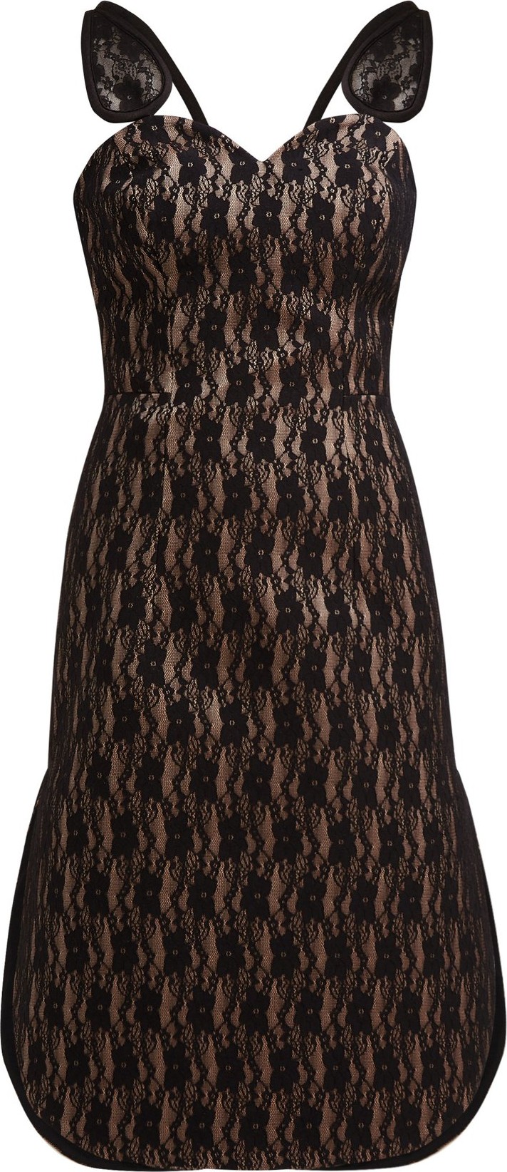 Christopher Kane Lace-bonded satin dress