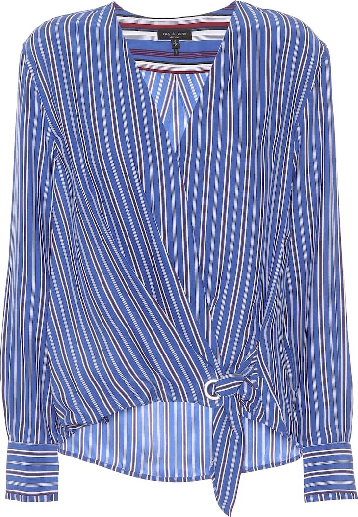 Rag & Bone Felix striped silk blouse