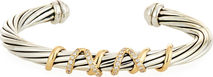 David Yurman Helena Diamond Wrapped Bracelet