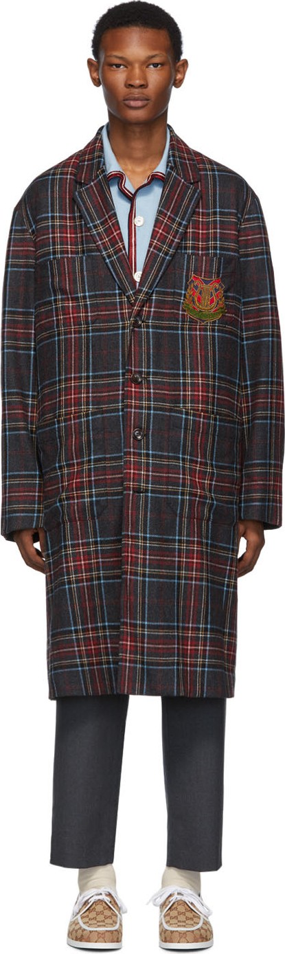 Gucci Grey Crest Coat