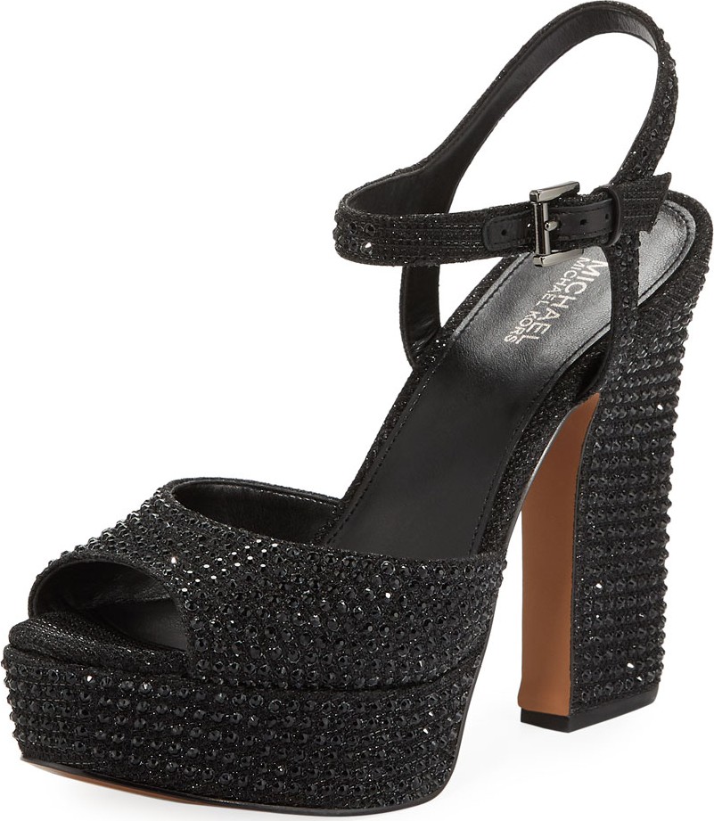 MICHAEL MICHAEL KORS Bennett Crystal Platform Sandals