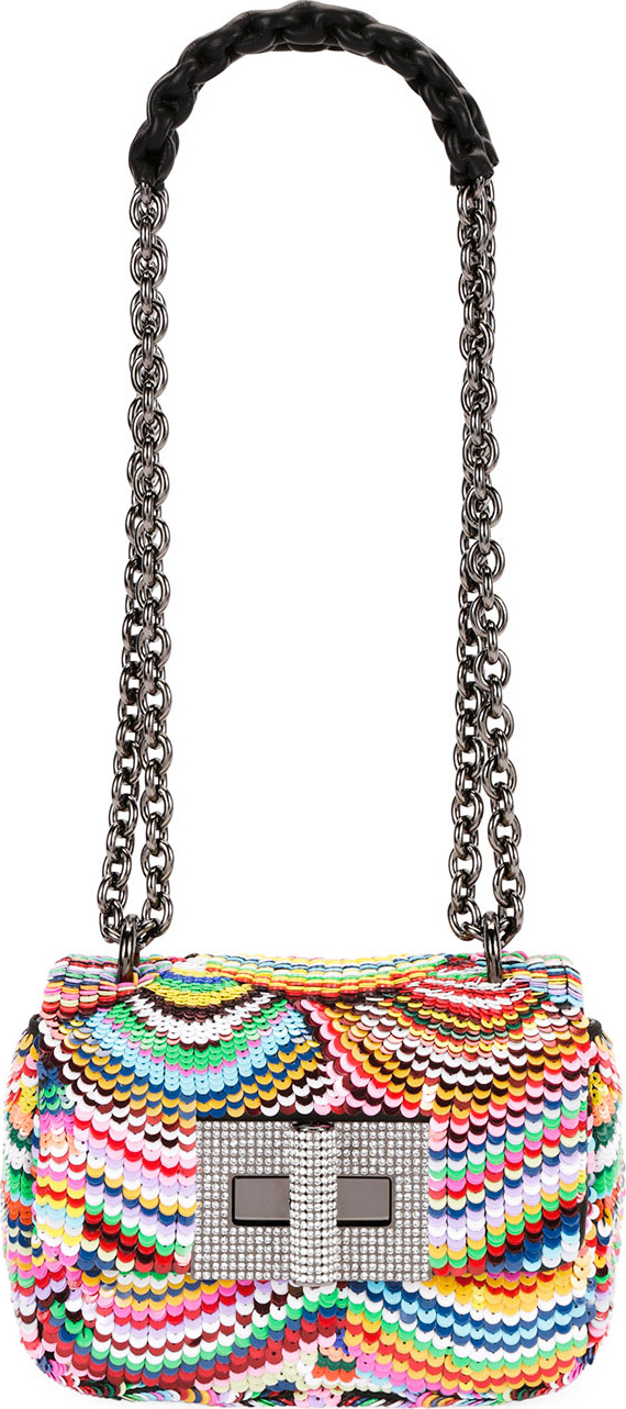 TOM FORD Natalia Small Soft Carioca Embroidered Rainbow Shoulder Bag